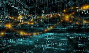 Abstract rendering of quantitative formulas, standing in for the Next Session board's rules-based screen